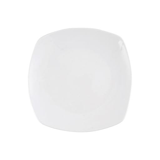 display image 4 for product Royalford 7.5" Porcelain Ware Square Flat Plate - Elegantly Curved Edges