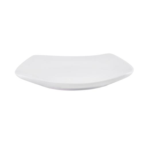 display image 6 for product Royalford 7.5" Porcelain Ware Square Flat Plate - Elegantly Curved Edges