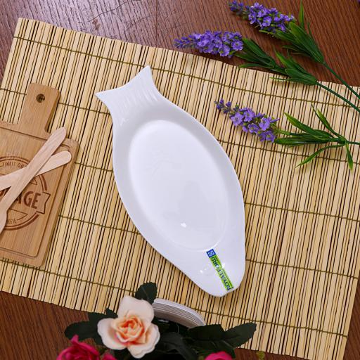Buy Royalford Porcelain Ware Fish Shape Plate Portable Lightweight