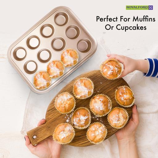 12 Cups Cavity Muffin Bun Cupcake Cake Mould Baking Pan Tray Tin