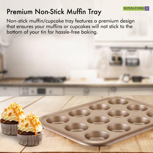 Premium Non Stick Muffin & Cupcake Baking Tray / 12