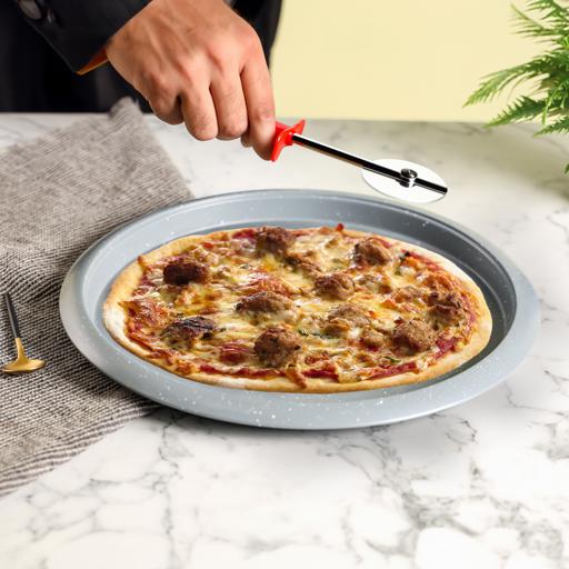 display image 4 for product Royalford RF8796 Non Stick Pizza Crisper Tray for Oven, 32 cm, Pizza Oven Baking Tray, Easy Bake Round Base Layer Oven Tray