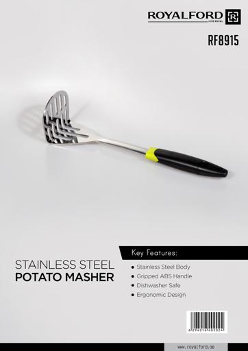Potato Masher, 2 Pcs Stainless Steel Potato Masher, Hand Masher With Thick  Handle