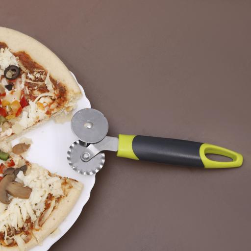 display image 1 for product Royalford Stainless Steel Double Wheel Pizza Cutter Wheel With Abs Handle - Multi-Use Pastry Slicer