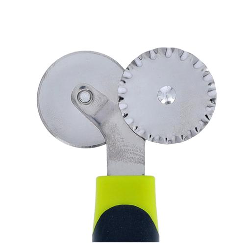 display image 6 for product Royalford Stainless Steel Double Wheel Pizza Cutter Wheel With Abs Handle - Multi-Use Pastry Slicer