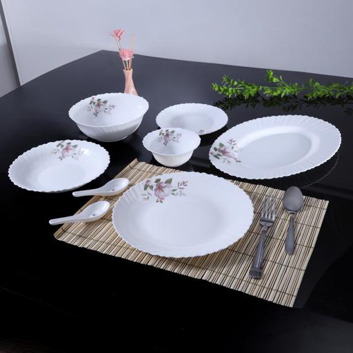 Buy Royalford 34Pcs Opal Ware Dinner Set Floral Design Plates