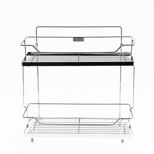 display image 4 for product Royalford 2 Tier Kitchen Rack - Rust Free Stainless Steel Counter-Top Organizer Holder Rack