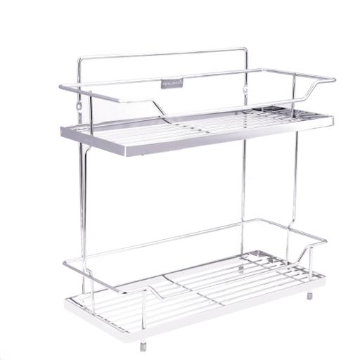 display image 6 for product Royalford 2 Tier Kitchen Rack - Rust Free Stainless Steel Counter-Top Organizer Holder Rack