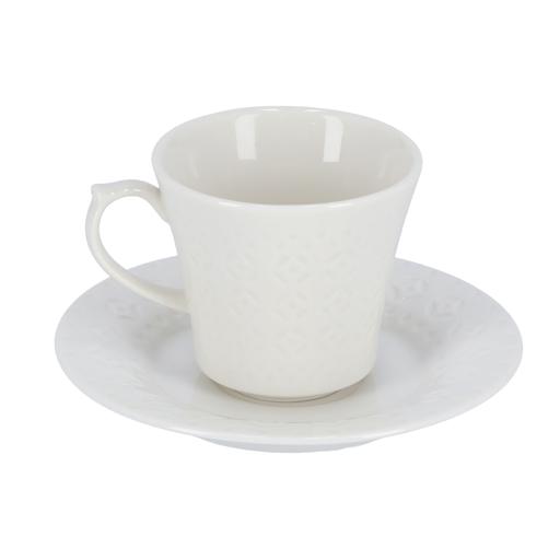 display image 7 for product Royalford 12Pcs Porcelain Cup & Saucer Set With Wooden Stand - Ideal For Daily Use - Non-Toxic