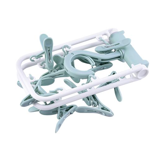 display image 5 for product Royalford Folding Hanger With 12 Clips - Portable Drying Clothing Multifunctional Polymer Clothes