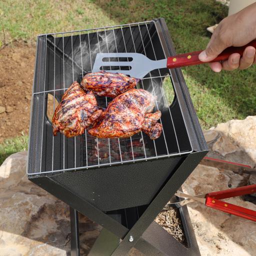 Outdoor shop grill set