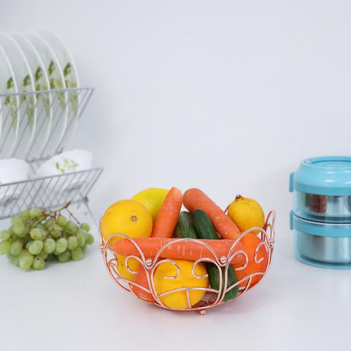 display image 4 for product Royalford Stainless Steel Fruit Basket (250 X 250 X110Mm) - Portable Stackable Durable Compatible