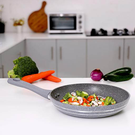 display image 3 for product Royalford Smart Fry Pan With Durable Marble Coating – High-Quality Forged Aluminium Construction