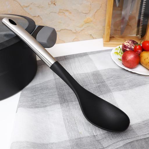 display image 5 for product Royalford Nylon Serving With Stainless Steel Handle - Cooking Spoon With Soft Grip Handle - Dinner