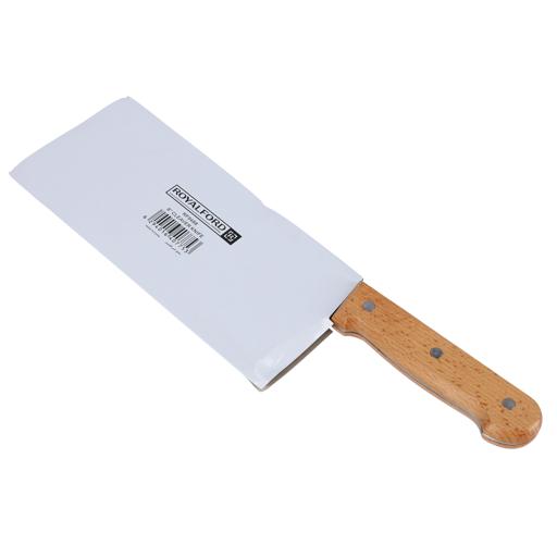 display image 8 for product Royalford 8" Cleaver Knife With Wooden Handle - Razor Sharp Meat Cleaver Stainless Steel Vegetable