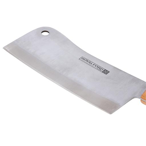 display image 6 for product Royalford 8" Cleaver Knife With Wooden Handle - Razor Sharp Meat Cleaver Stainless Steel Vegetable