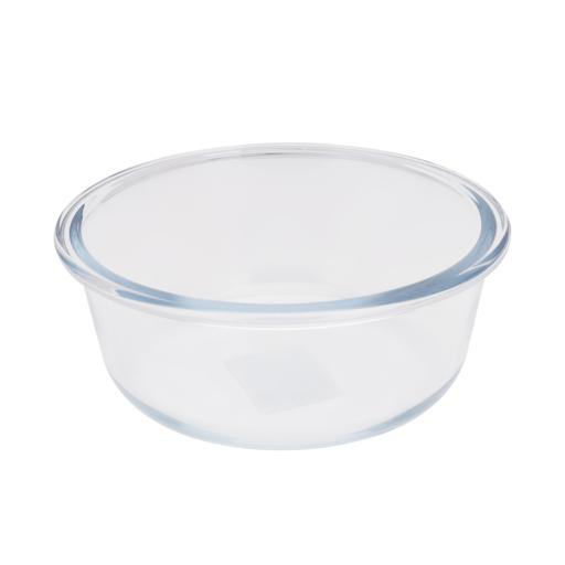 Pyrex 1.3L borosilicate glass food containers with divider