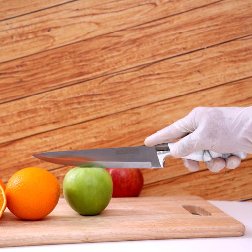 display image 1 for product Royalford 8" Slicer Knife Marble Designed - All-Purpose Kitchen Knife - Ultra Sharp Stainless Steel