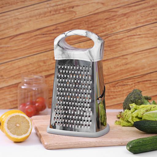 Craft Kitchen 4-Sided Stainless Steel Box Grater with Soft Grip Comfort  Handle 