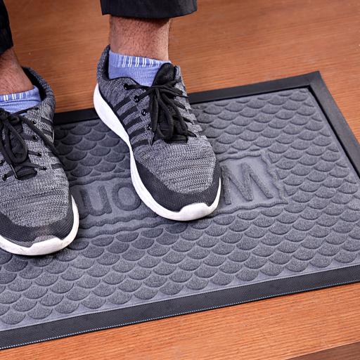 display image 3 for product Royalford Rectangular Door Mat 40*60 Cm - Home, Shop Outdoor Rubber Entrance Mats Anti Fatigue