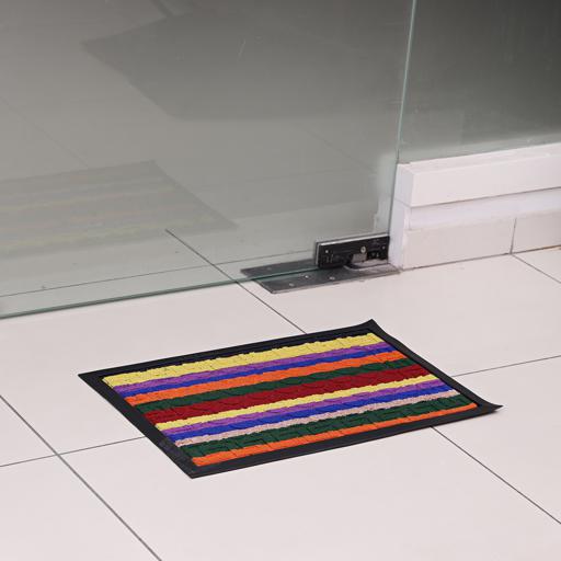 display image 1 for product Royalford Rectangular Door Mat 40*60 Cm - Portable Rectangle Indoor/Outdoor Rubber Entrance Mat