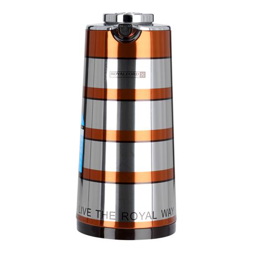 display image 5 for product Royalford 1L Double Wall Golden Figured Vacuum Flask - Portable Heat Insulated Thermos For Keeping