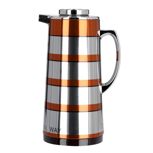 display image 5 for product Royalford 1.3L Double Wall Golden Figured Vacuum Flask - Portable Heat Insulated Thermos For Keeping