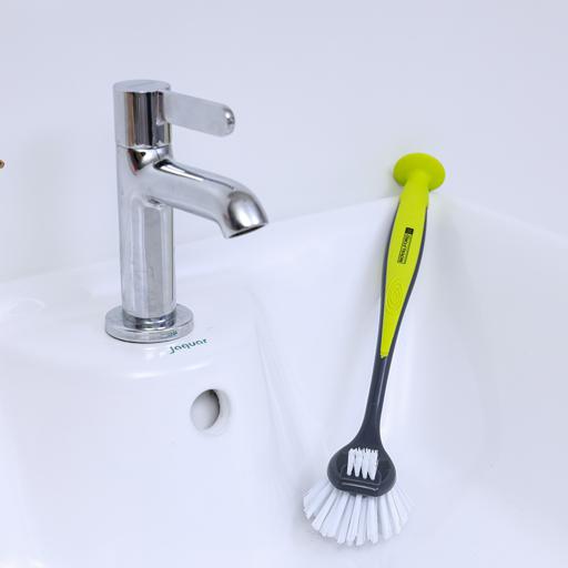 display image 3 for product Royalford Dish Brush - Portable Long Soft Handle Flexible Ergonomic Design With Hanging Hole