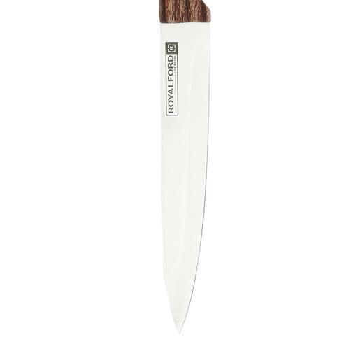 display image 5 for product Royalford 5" Utility Knife With Wooden Finish Handle - All Purpose Small Kitchen Knife
