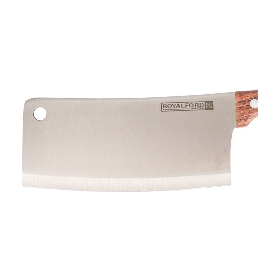 display image 4 for product Royalford 6" Cleaver Knife With Wooden Handle 2.0Mm - Razor Sharp Meat Cleaver Stainless Steel