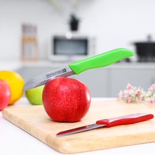 display image 1 for product Royalford 2Pcs Fruit Knife - Stainless Steel Fruit Knife Set Razor Sharp Blades