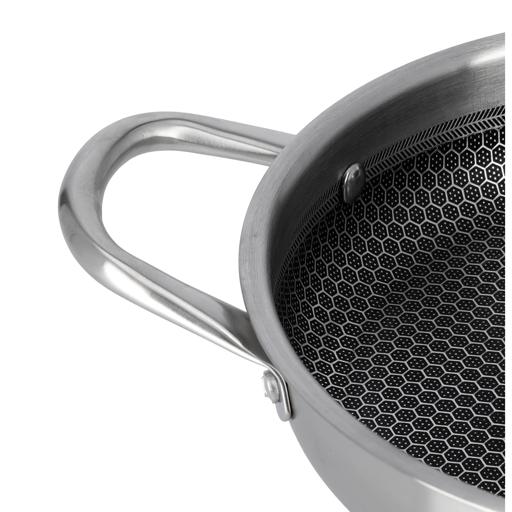 Buy Royalford Stainless Steel Fry Pan With Tempered Glass Lid, 24 Cm
