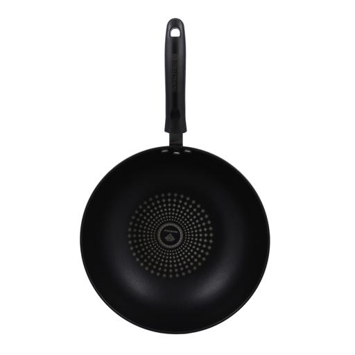 display image 6 for product Royalford 32Cm Carbon Steel Wokpan - Long Handle Non-Stick Wokpan - Frying Pan, Black-Coated
