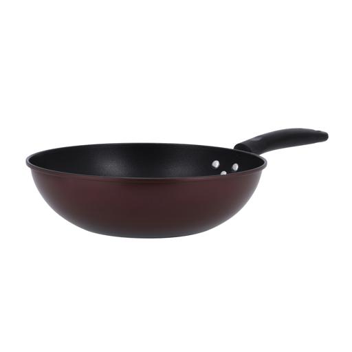 display image 4 for product Royalford 32Cm Carbon Steel Wokpan - Long Handle Non-Stick Wokpan - Frying Pan, Black-Coated