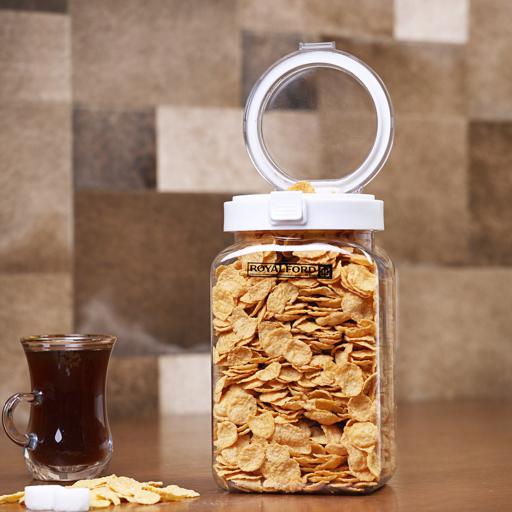 Buy Royalford 600Ml Pet Plastic Canister With Lid Portable