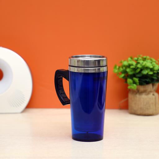 display image 3 for product Royalford 480Ml Travel Double Wall Mug - Coffee Mug Tumbler With Handle & Compact Lid For Travel