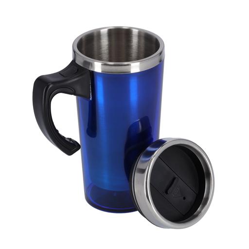 display image 7 for product Royalford 480Ml Travel Double Wall Mug - Coffee Mug Tumbler With Handle & Compact Lid For Travel