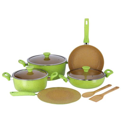 display image 8 for product Royalford 10Pcs Forged Aluminium Cookware Set - 3 Layer Granite Coating Saucepan With Lid, Fry Pan