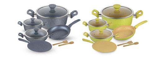 display image 5 for product Royalford 10Pcs Forged Aluminium Cookware Set - 3 Layer Granite Coating Saucepan With Lid, Fry Pan