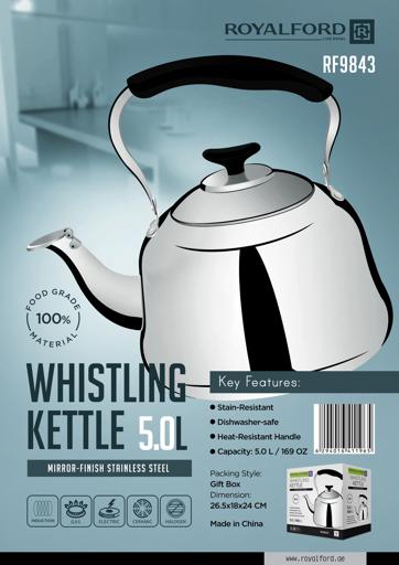 Tea Kettle-3 Liters Stovetop Kettle with Strainer, Heavy Gauge Stainless  Steel Tea Pot with Shiny Mirror Polished