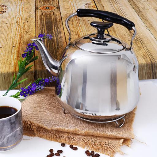 display image 3 for product Royalford 5L Stainless Steel Whistling Kettle - Portable Whistling Tea Kettle With Heat Resistant