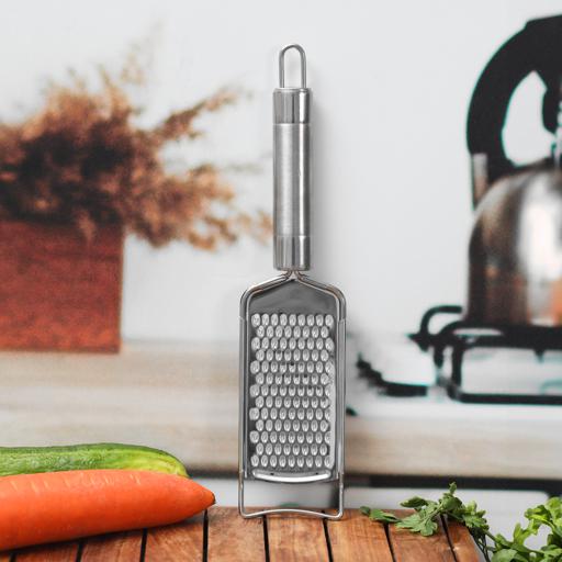 display image 3 for product Royalford Stainless Steel Grater With Tube Handle (25.5X5.5 Cm) - Grater/Slicer For Vegetables