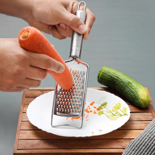 display image 4 for product Royalford Stainless Steel Grater With Tube Handle (25.5X5.5 Cm) - Grater/Slicer For Vegetables