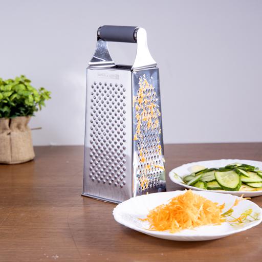 Food Grater 4 Sided Blades Stainless Steel Cheese and Vegetable Grater 