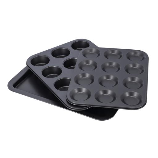 1pc Brownie Pan, Mini Square Muffin Pan Black Tin Nonstick 12