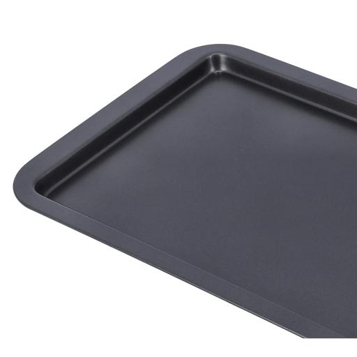 1pc Nonstick 24 Cup Carbon Steel Baking Pan, Grey-black Mini