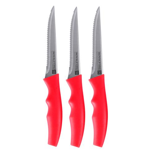 3Pc Steak Knife Set&Teeth Blade/Red 1X36 hero image