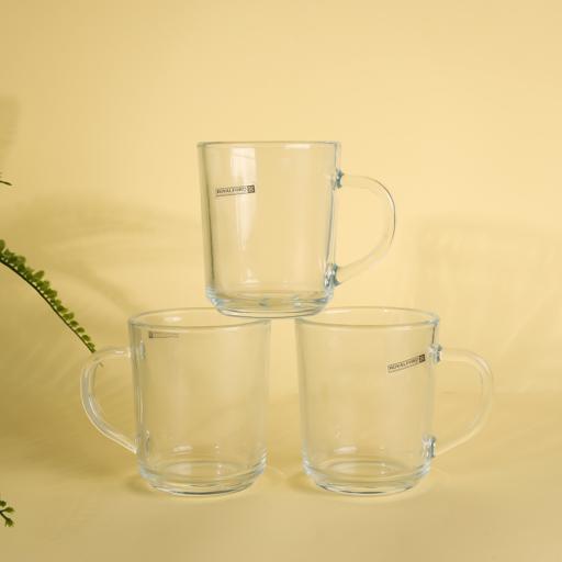  Clear Coffee Mugs set of 2, Unbreakable, Microwave, Freezer,  Top-Rack Dishwasher Safe, 12 oz Plastic Tumblers w/ Handle, Mocha Latte Tea  & Water Clear Drinking Cups look like Glass Made in