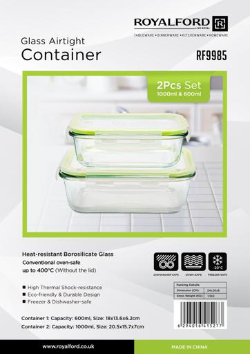 Chef's Path Airtight Food Storage Containers 1L (Set of 6) for