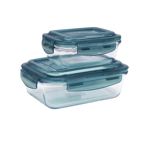 2pcs Glass Storage Food Container with Metal Lids Pantry Organization Glass  Jar